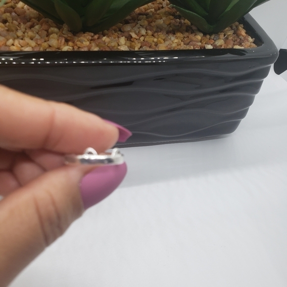 925 Sterling Silver Cartoon Kitten Footprint Adjustable Ring - Picture 8 of 11